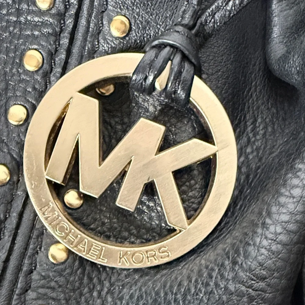 Michael Kors Astor Hobo Black Leather Shoulder Bag